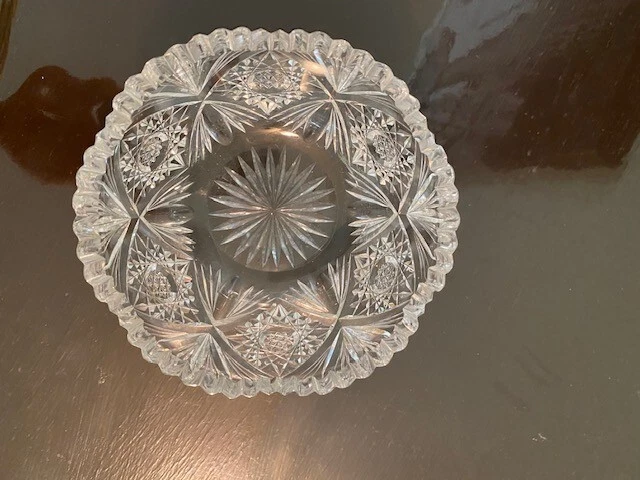 ABP American Brilliant Cut Glass Crystal 5" Round Bowl