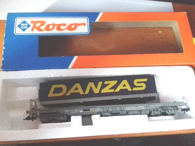 ROCO wagon kangourou + 2 caisses frigorifiques SCHENKER DB 47001 (n°1bis
