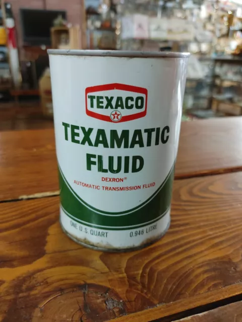 Vintage Texaco Texamatic Automatic Transmission Fluid Oil 1 Quart Metal Can