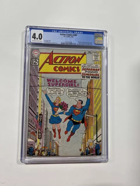 Action Comics 285 Cgc 4.0 Ow/w Pages Dc Comics 1962