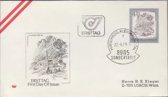 1 schöne Österr. Ersttagsbrief, m. Stempel Sondertarif Hirschegg, Kleinwalsertal