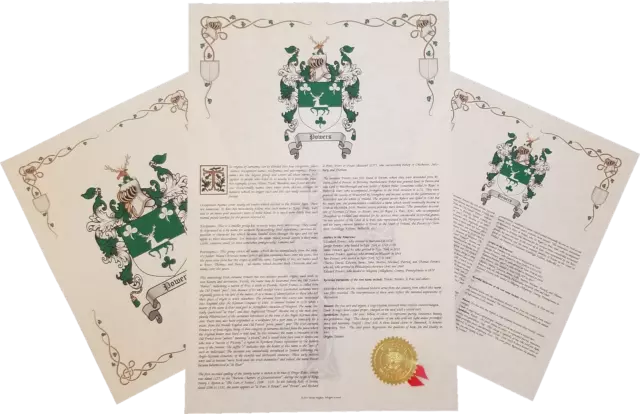 Find Your Name Here - Family Coat of Arms Crest Prints - Ireland Origin