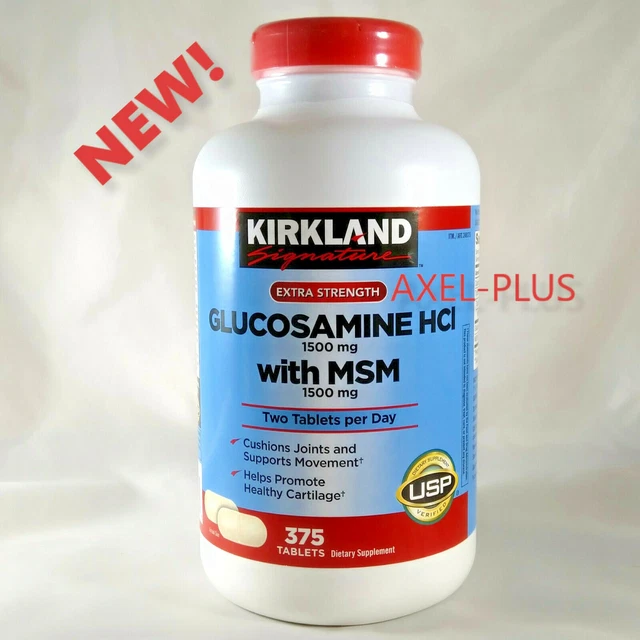 KIRKLAND SIGNATURE EXTRA Strength Glucosamine HCI 1500mg with MSM 375