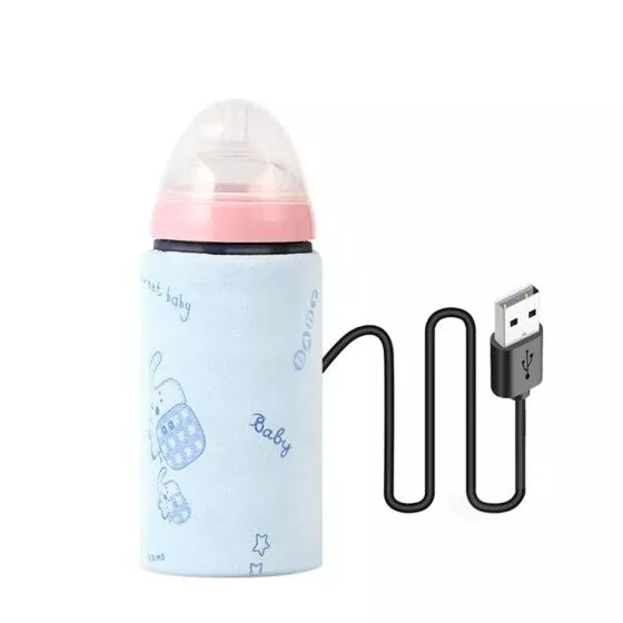 Baby Bottle Milk Warmer Travel USB Heater Pouch Portable Feeding Thermostat Bag 3