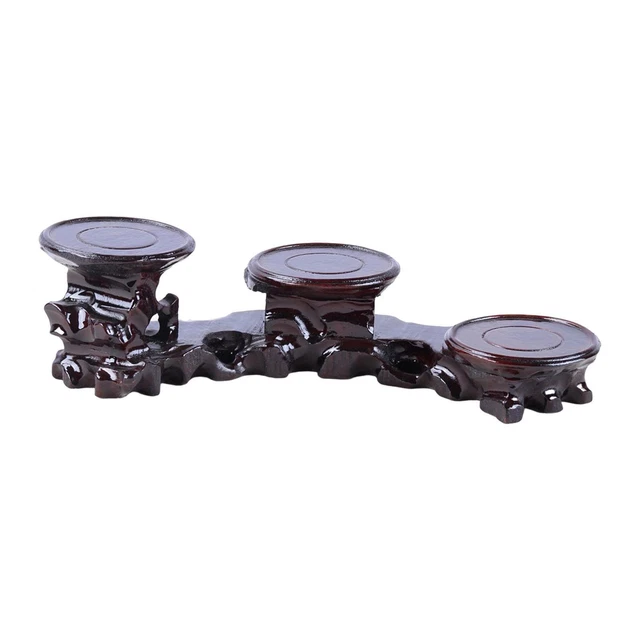 Wood Carved Solid Wood Base Statue Base Decor Display Stand for tree