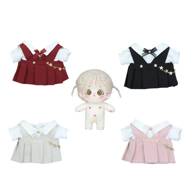 Doll Clothes Cotton Doll Accessories Preppy Dresses Outfit for 20cm Idol Doll