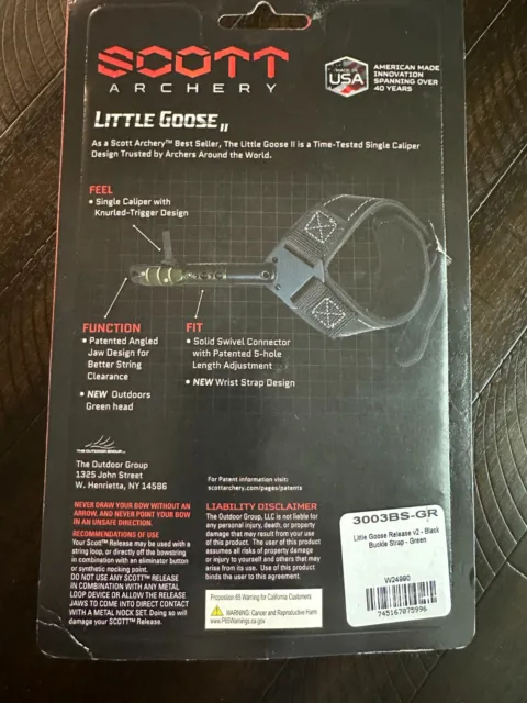 Scott Archery Little Goose II Release with Black Buckle Strap 2