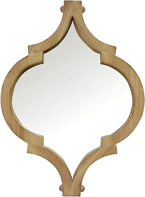 Stratton Home Décor Stratton Home Decor 19″ Amira Wall Mirror, Natural Wood, ...