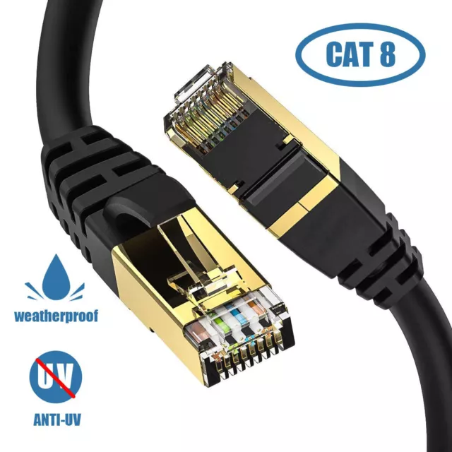 Network LAN RJ45 Cord CAT8 Cable Fast Ethernet for PS5/4,WiFi Extender,Xbox lot