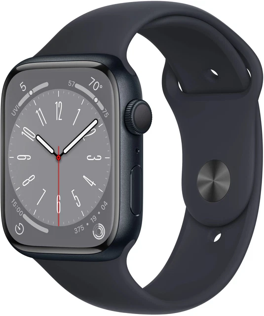 APPLE Watch S8 GPS 41 mm Alugehäuse Sportband Mitternacht MNP53FD/A B-Ware