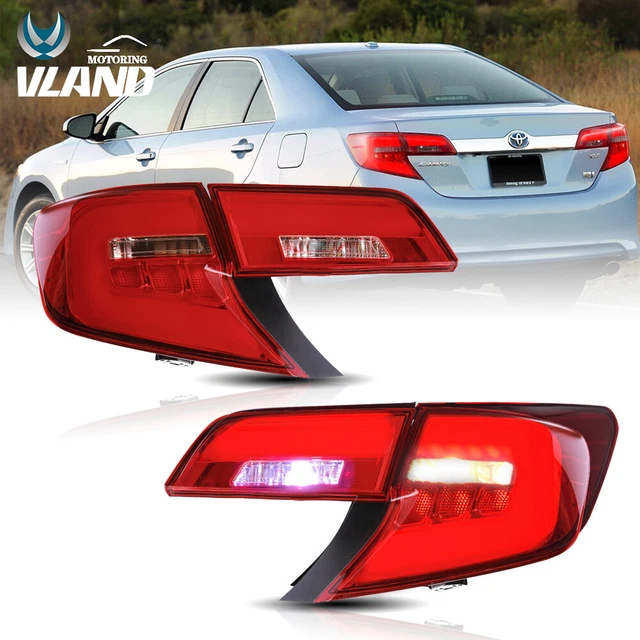 VLAND REPLACEMENT LED Tail Lights For TOYOTA CAMRY 20122014 Red Lens