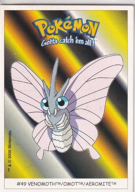 Pokemon Sticker Venomoth / Omot #49 Dunkin Boomer English TCG near mint