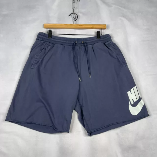 Nike Shorts Mens XXL 2XL Blue Club Alumni French Terry Athletic Sweats