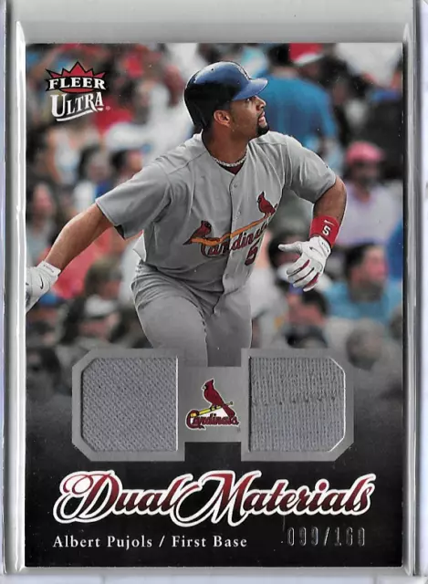 Albert Pujols 2007 Fleer Ultra Authentic Dual Game Used Materials Card 99 of 160