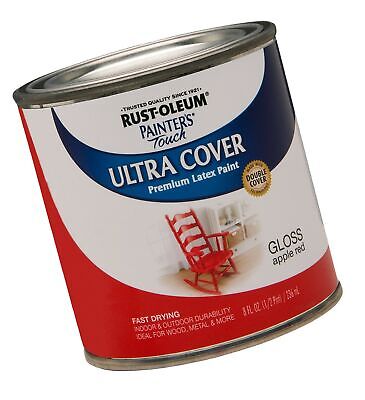 Rust-Oleum 1966730 Painters Touch Latex, Half Pint,  Apple Red 1/2 Pint