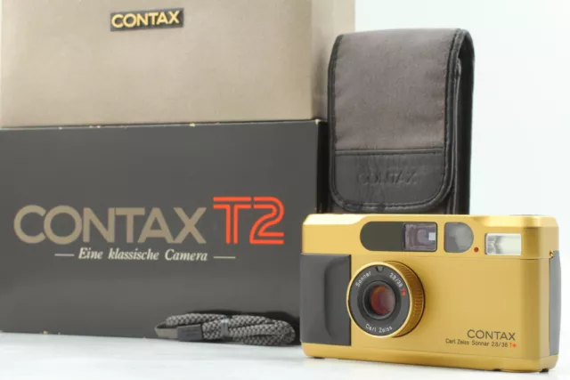 【Top MINT Boxed 】Contax T2 Titan Gold Point & Shoot 35mm Film Camera From...
