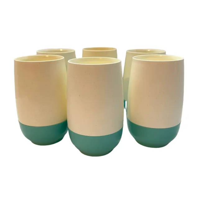VACRON 5” Cup Set Lot of 6 Bopp Decker Insulated Cups Turquoise Blue USA Camping