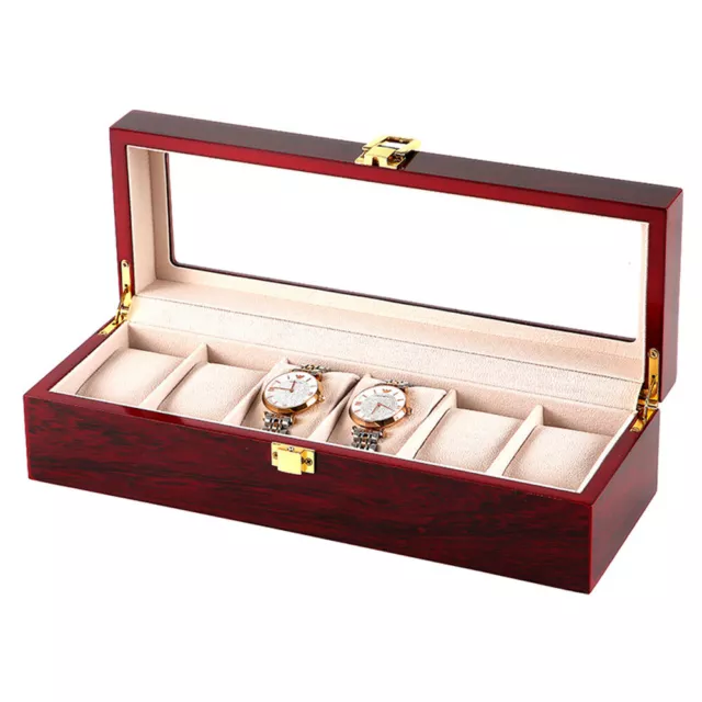 Men Women 2/6 Slot Watch Display Storage Box Holder Organizer Collection Case UK