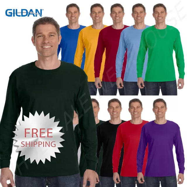Gildan Mens T-Shirt Long Sleeve Heavy Cotton 5.3 oz R-G540