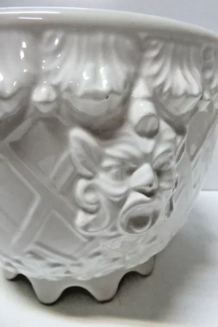 Vintage Pottery Bassano Capodimonte Planter Pot Urn Vase Gargoyle Head Handles