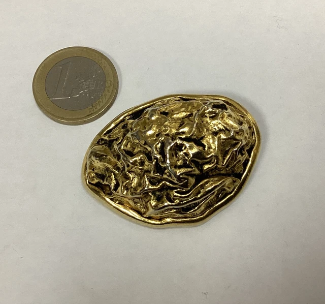 Magnifique Broche Vintage Créateur Vaneco - Bijou Doré - Occasion