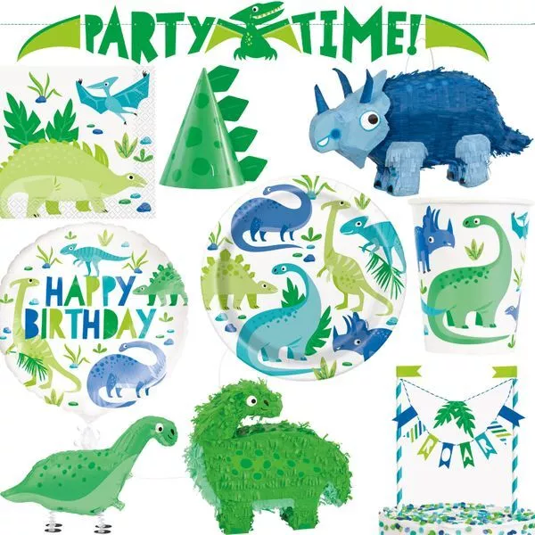 Dinosaurier Cumpleaños Decoración Fiesta Set Niños Dino Motto