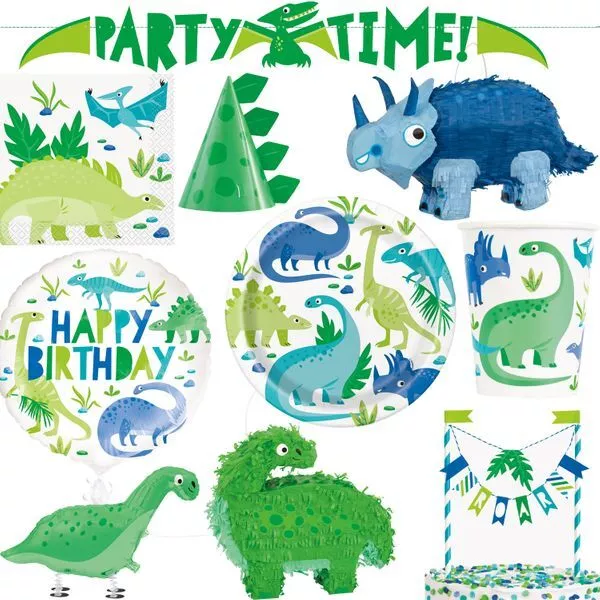 Dinosaurier Geburtstag Deko Party Set Kindergeburtstag Dekoration Dino Motto