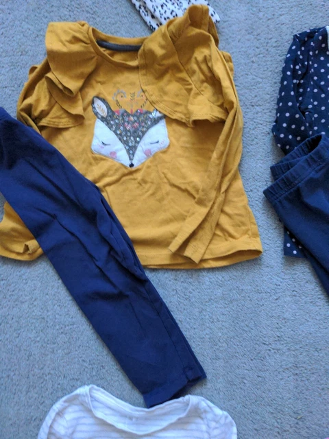 Massive bundle baby girls 18-24 months clothes long sleeve tops & leggings+ 6