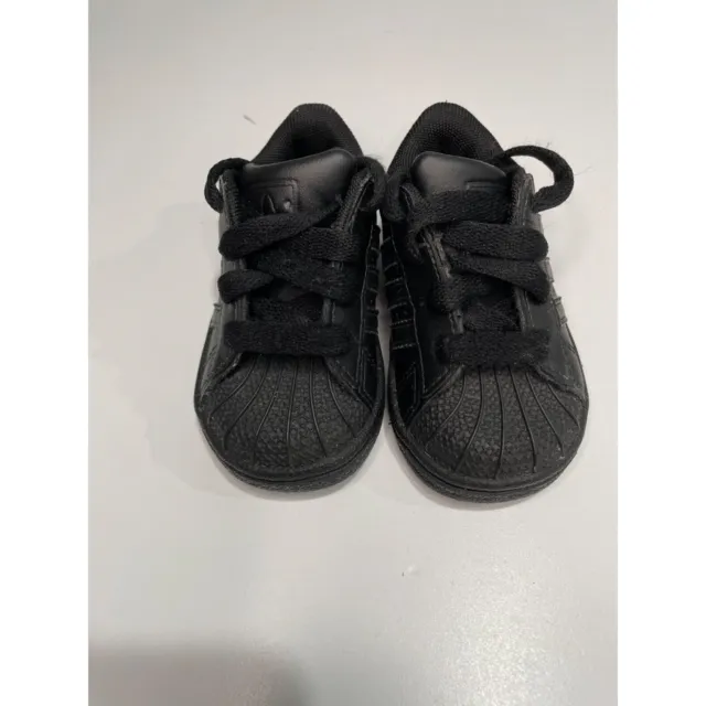 Adidas Black Superstar Sneaker Toddler Size 4