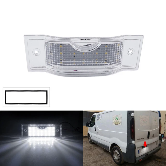 FOR RENAULT TRAFIC II Opel Vauxhall Vivaro B LED License Number Plate ...
