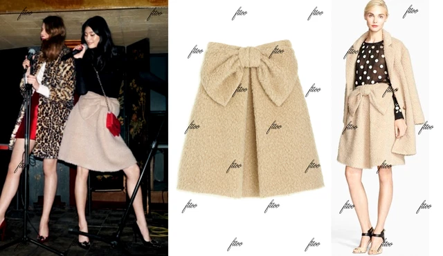 $395 Kate Spade Camel Bow Skirt Lee Giant Tie A-Line Hello Cruz Flare Teddy Xs 0 $395 Kate Spade Camel Bow Skirt Lee Giant Tie A-Line Hello Cruz Flare Teddy Xs 0