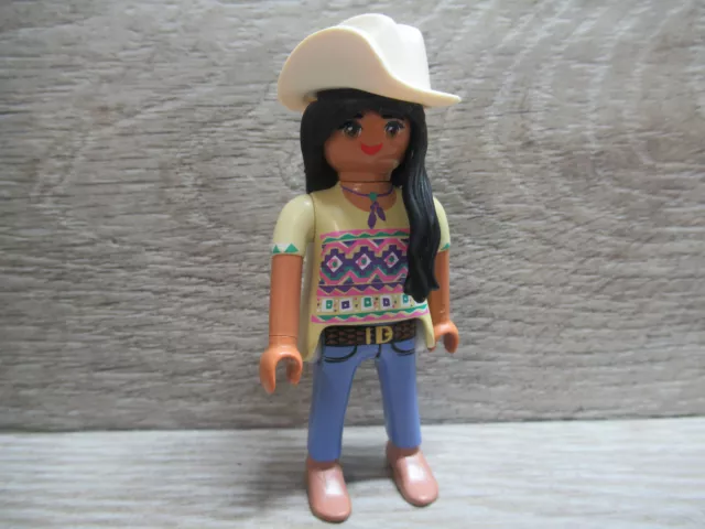 Playmobil Figuren | Indianer Squaw mit Silikon Haaren