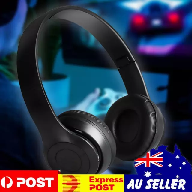 P47 Wireless Game Headset Bluetooth-Compatible 5.0 for Smartphone (Black)