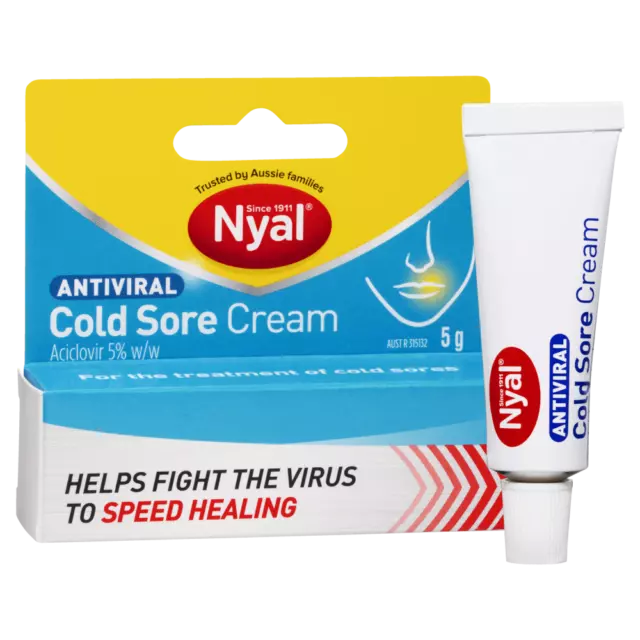 Nyal Antiviral Cold Sore Cream 5g Speed Healing Infection