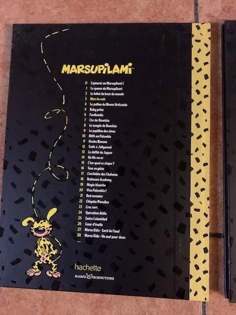 Tirage de luxe MARSUPILAMI - bd dos toilé Franquin Hachette tome 0 et tome 3 2