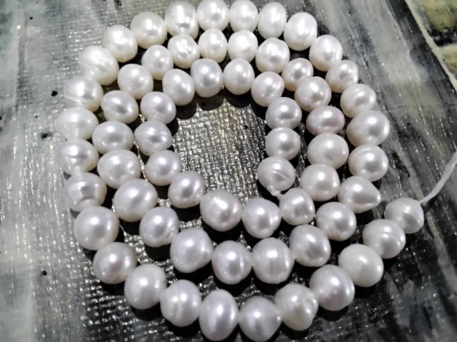 Natural Freshwater Pearl, Potato, Bisque, 6-6.5x5-7mm, Approx 60 pce. Free Post.