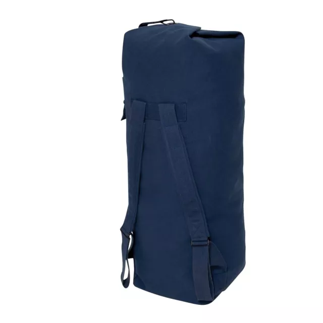 GI Style Heavyweight Canvas Top Load Duffle Bag Navy Blue 22"x38"