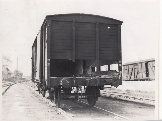 ORIG.FOTO CA.11X8CM RANGIERSCHADEN AM GÜTERWAGEN BMB Gu 1.51213 (AK1876)