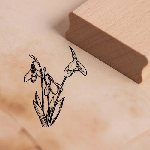 Hagebutten Motivstempel - Holzstempel Ca. 48 X 38 Mm Für Karten & Scrapbooking