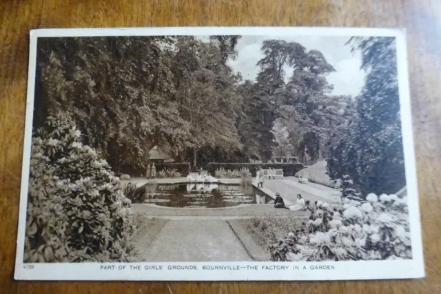 C445 Part of Girls' Ground BOURNVILLE Factory in a Garden Postcard c1910 CADBURY