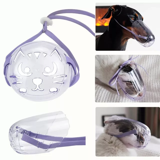 Breathable Cat Dog Muzzle Anti-bite Pet Kitten Mouth Mask Cover Bath Cleaning
