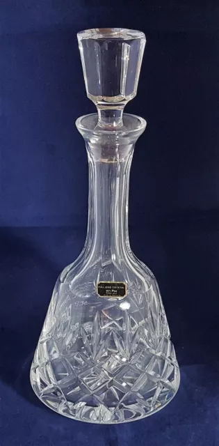 Beautiful Heavy Hand Cut 30% Lead Crystal Decanter