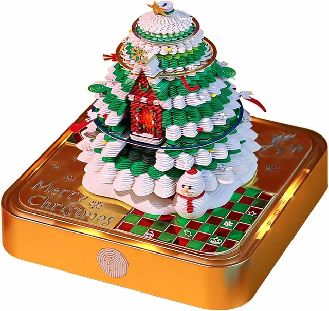 TIME PIECE CALENDAR 2025, 3D Calendar 2025 With Lights, Christmas House Carving £19.99 PicClick UK