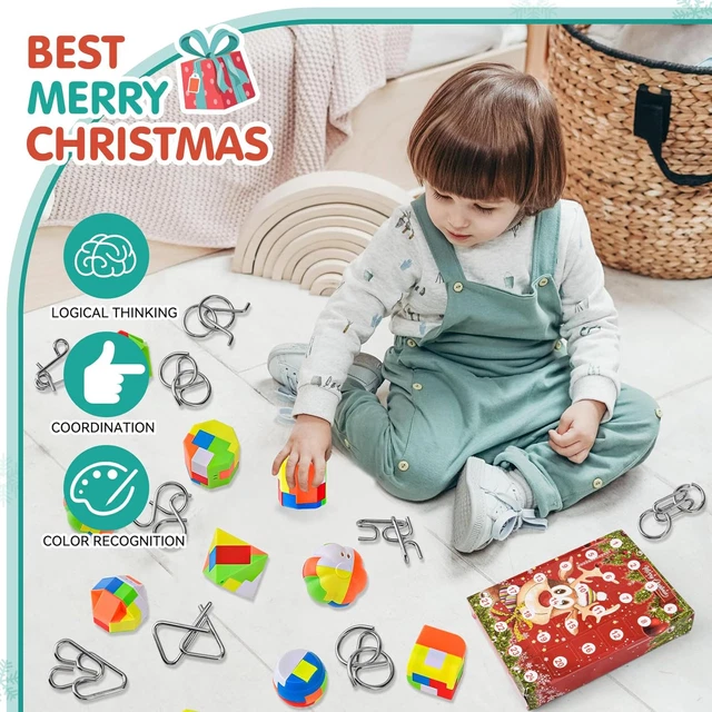 Calendario Dell'Avvento 2025 Puzzle In Metallo – 24 Rompicapo Per Il Conto Alla Rovescia Di Natale – Gioco Di Ingegno Per Adulti E Ragazzi