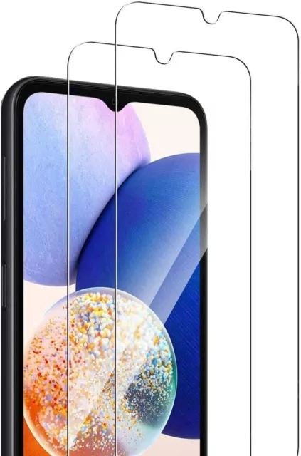 2x Samsung Galaxy A14 5G Panzerfolie Schutzglas Echt Hart 9H Displayschutz Glas