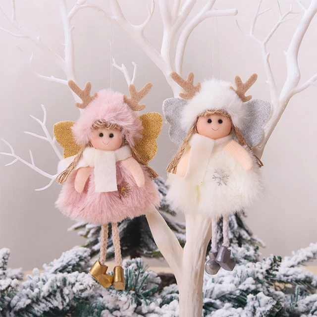 Set 3 Christmas Hanging Doll Xmas Angels Ornaments Fireplace Child 3