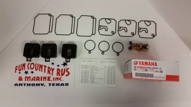 Yamaha Outboard New OEM Carb Carburetor Repair Kit 6H4-W0093-03-00 40hp, 50hp 2