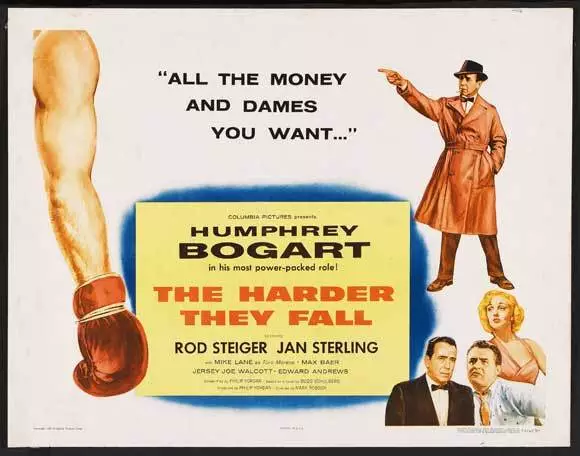 THE HARDER THEY FALL Movie POSTER 22x28 Half Sheet B Humphrey Bogart Rod Steiger