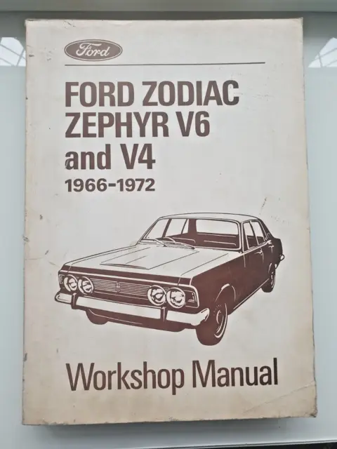 Genuine Ford Zodiac / Zephyr / Executive V6 Workshop Manual 1966 - 1972 Free P&P