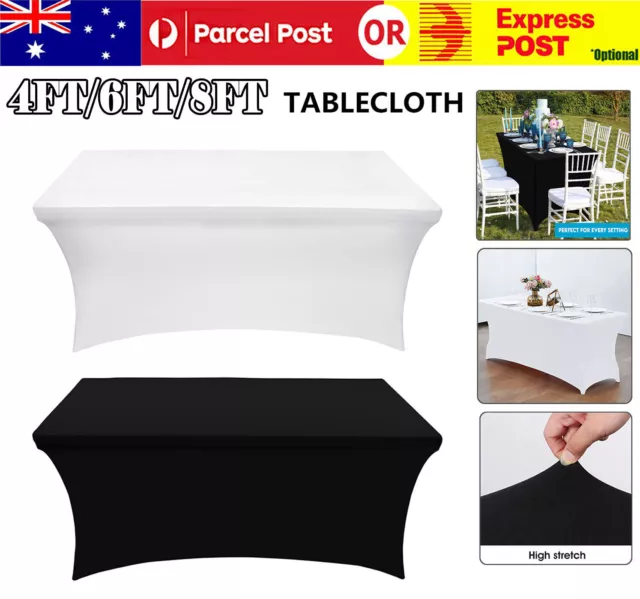 4ft 6ft 8ft Fitted Table Cloths Trestle Tablecloth Wedding Rectangle Table Cover